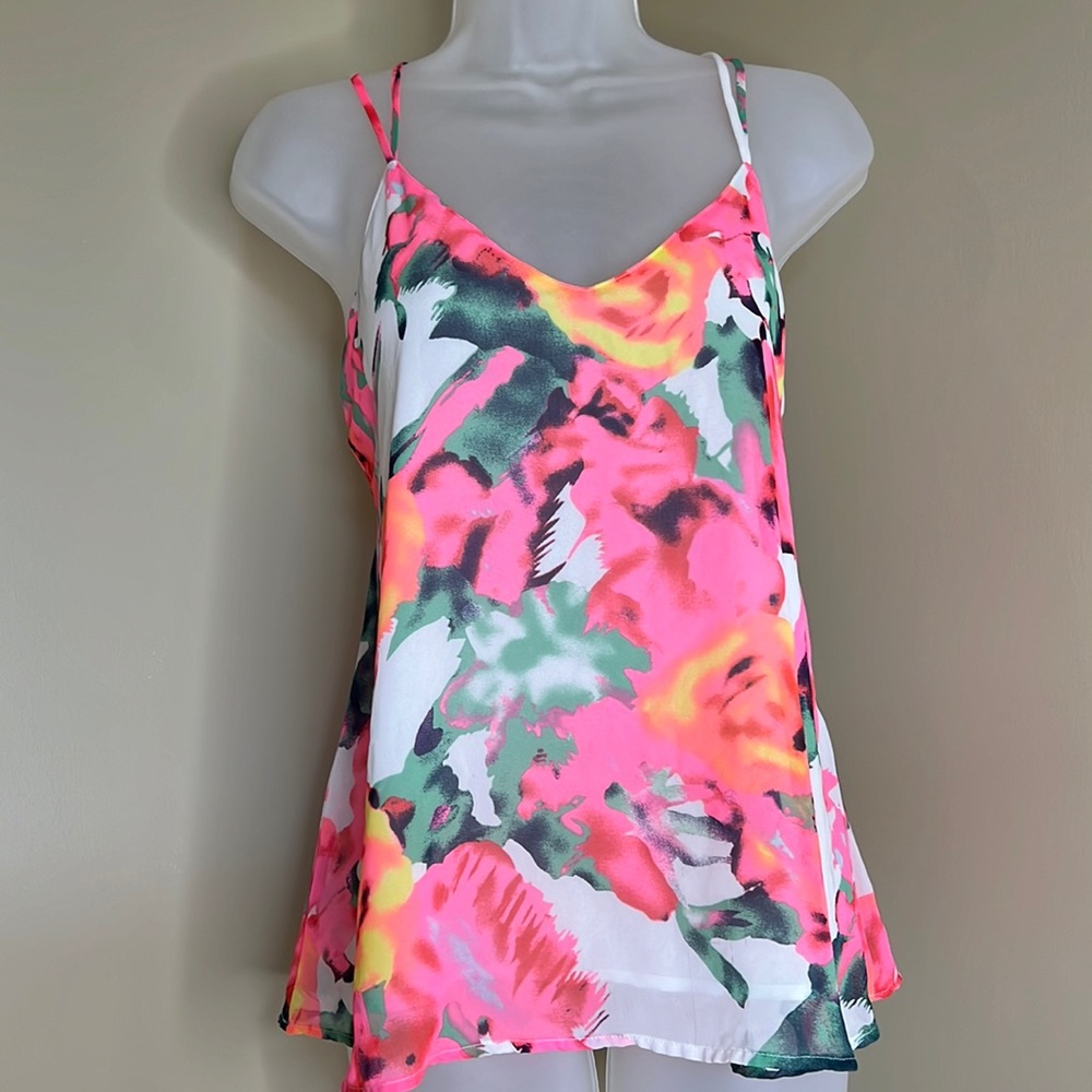 Buddy Love Bright Floral Tank Top Size Medium